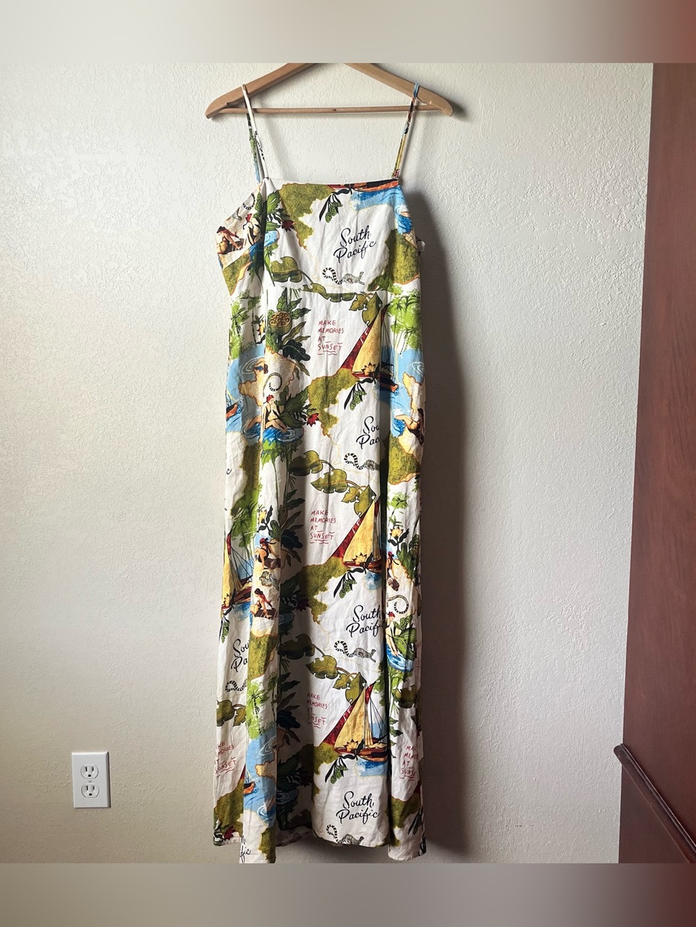 C&C California Tropical Printed Maxi Length Dress